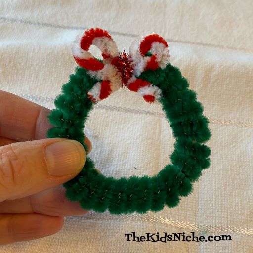 White Pipe cleaner Christmas Tree Ornament Craft